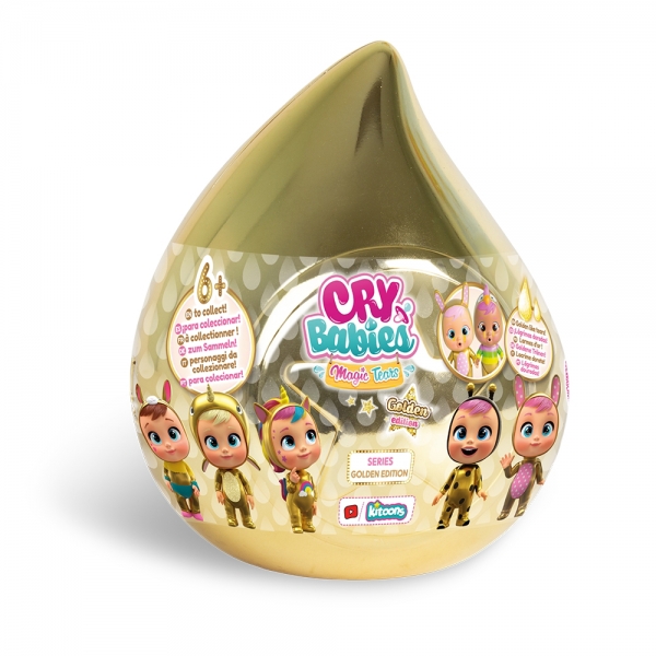 Mini papusa Cry Babies Golden Edition cu accesorii