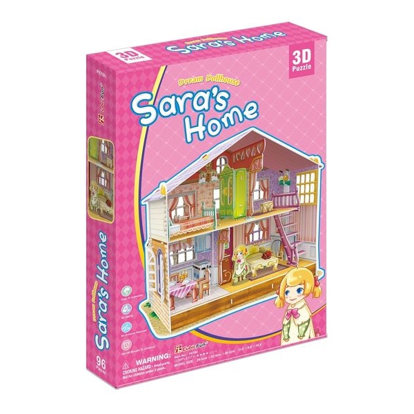 Puzzle 3D CubicFun Casa lui Sara, 96 de piese
