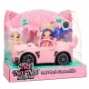 Masina din plus decapotabila Na! Na! Na! Surprise Soft Plush Convertible, roz, Kitty Car