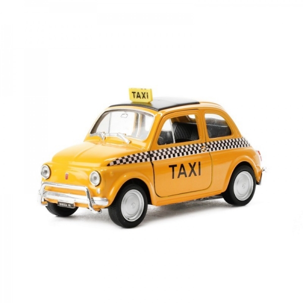 Macheta metalica Welly Fiat Nuova 500 Taxi