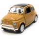 Macheta metalica Welly 1:34 Fiat 500 Classic, Maro