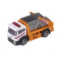 Camion utilitar- Masina de gunoi portocalie, 14 cm