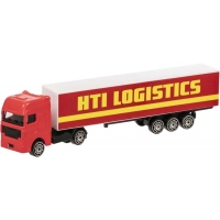 Masinuta de metal camion cu remorca rosu 20 cm- Teamsterz