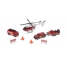 Set de joaca echipa de salvare cu elicopter, rosu- Teamsterz