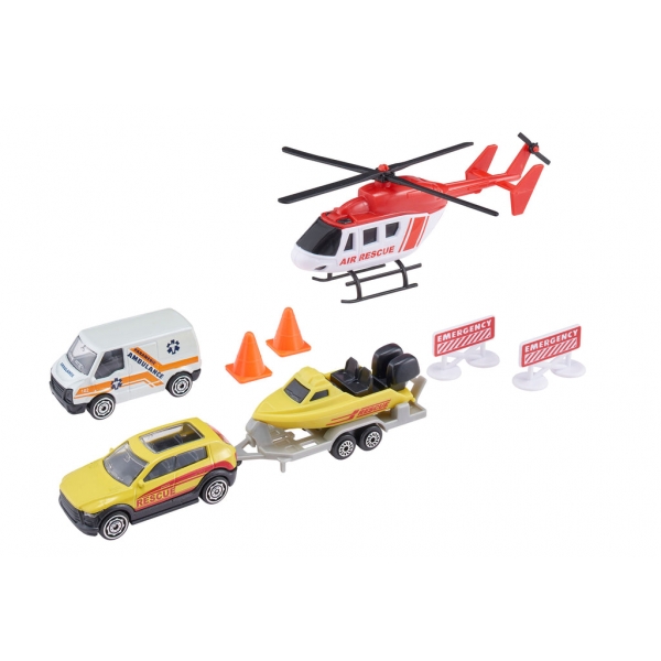 Set de joaca echipa de salvare cu elicopter, galben- Teamsterz