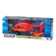 Set de joaca elicopter de salvare cu masinuta, Rosu- Teamsterz