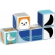Set de constructie magnetic Geomag, Polar Animals, 8 piese