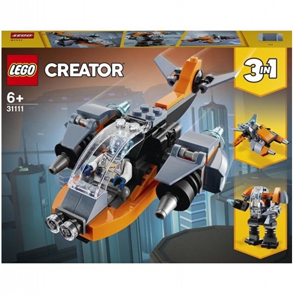 LEGO Creator 3 in 1 - Drona cibernetica 31111, 113 piese