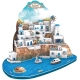 Puzzle 3D Insula Santorini (Nivel Complex 129 Piese)