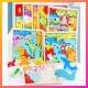 Set de joaca din lemn mijloace de transport 10 piese