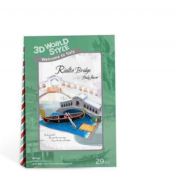 Puzzle 3D Cubicfun Podul Rialto, 29 piese