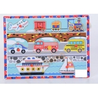 Puzzle din lemn Vehicule cu 9 piese