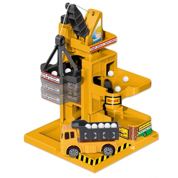 Set de joaca santier cu 1 masinuta si semafor