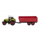 Tractor agricol cu remorca, cu lumini si sunete 25 cm