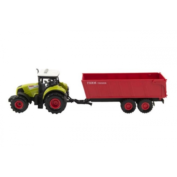 Tractor agricol cu remorca, cu lumini si sunete 25 cm