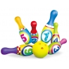 Set bowling, 8 popice colorate moi cu numere si 2 bile