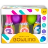 Set bowling, 8 popice colorate moi cu numere si 2 bile