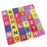 Covor Eva puzzle cu cifre si litere pentru copii, 9 X 9 cm, Multicolor, set 36 piese