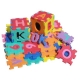 Covor Eva puzzle cu cifre si litere pentru copii, 9 X 9 cm, Multicolor, set 36 piese