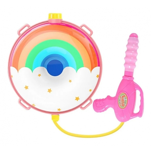 Pistol cu ​​apa pentru copii cu rezervor tip rucsac, Curcubeu