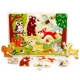 Puzzle lemn cu maner Animalele din Padure
