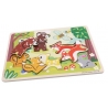 Puzzle lemn cu maner Animalele din Padure
