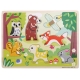 Puzzle lemn cu maner Animalele din Padure