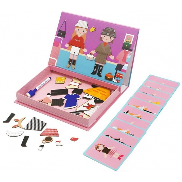 Joc magnetic de constructie Dress Up, 50 de piese