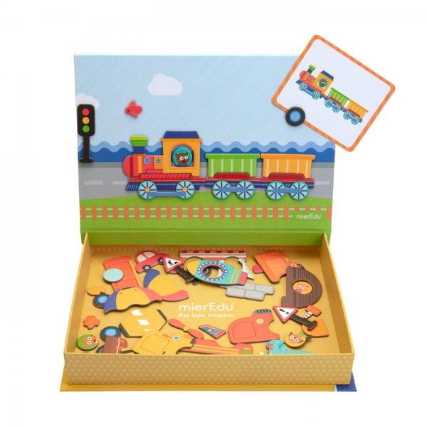 Joc magnetic de constructie Vehicule, 57 de piese