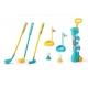 Set de joaca pentru copii Golf din plastic cu 2 bile si 3 crose