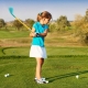 Set de joaca pentru copii Golf din plastic cu 2 bile si 3 crose