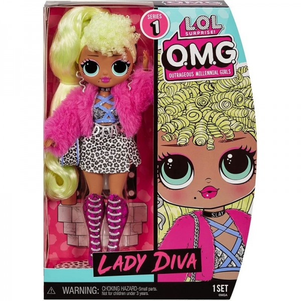 Papusa LOL Surprise OMG Lady Diva , 28cm