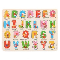Puzzle de indemnare din lemn Alfabet