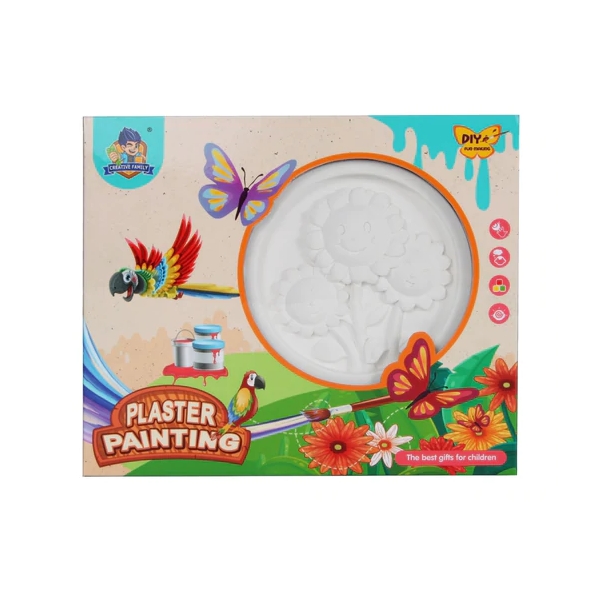 Set de pictura Plaster Painting cu 6 culori- Flori