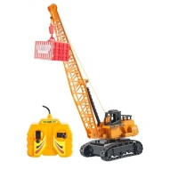 Macara cu Telecomanda Multicolor, Jucarie Macara de Constructii RC, Ridica si Coboara, Se Roteste, Telecomanda 2.4GHz, Jucarie Electrica pentru Baieti 3+ Ani, Cadou Ideal Santier si Utilaje Constructii