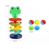 Jucarie pentru bebelusi tobogan broscuta cu 4 bile colorate