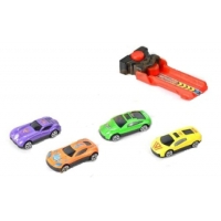 Set de joaca 4 masinute metalice cu lansator