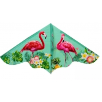 Jucarie de exterior, Zmeu cu imprimeu colorat, Flamingo,120 cm