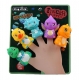Set 5 figurine pentru deget din cauciuc moale - Dinozauri