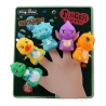 Set 5 figurine pentru deget din cauciuc moale - Dinozauri