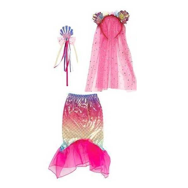 Costumas de sirena cu fustita, diadema si bagheta magica, Toi-Toys