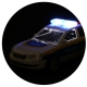 Jucarie interactiva masina de politie cu lumini si sunete, 15 cm, Toi-Toys