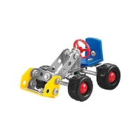 Set de constructie metalic vehicule 3D, Buldozer, Toi-Toys