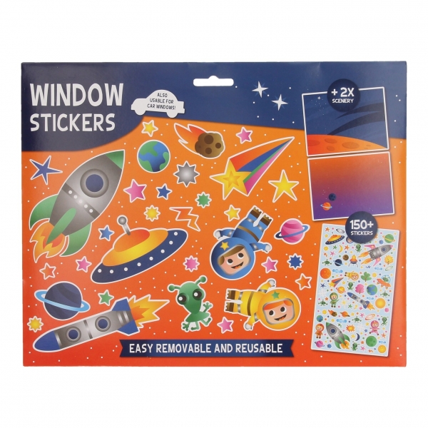 Set 150 de stickere pentru geam reutilizabile, Spatiu