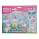 Set 150 de stickere pentru geam reutilizabile, Unicorn