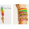 Set creativ cu accesorii pentru realizarea bratarilor din elastic, Fluture