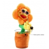 Jucarie Floare Dansatoare- Tip Cactus, Danseaza, Canta, Vorbeste, Cablu USB, Multicolor