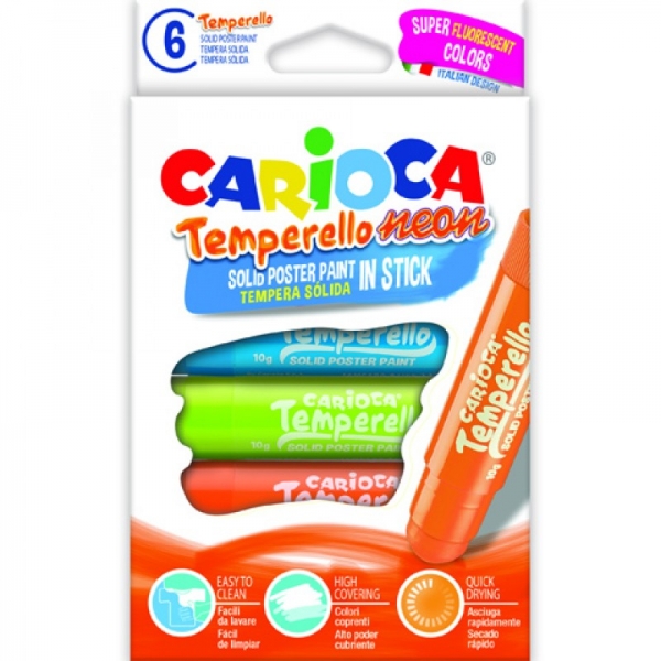 Set tempera stick fluorescente - Carioca