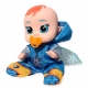 Mini Bebelus cu sunete si suzeta, Costum Albastru, 11 cm