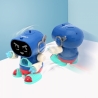Robot dansator Interactiv cu telecomanda si lumini, Albastru, 18 cm